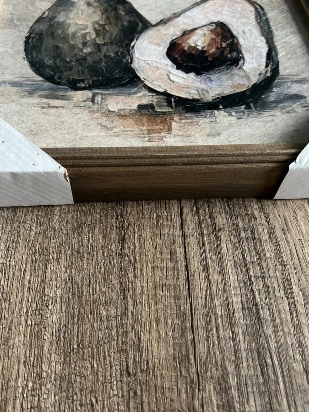 Rustic Framed Avocado Kitchen Wall Art | Farmhouse Canvas Decor | 12.5